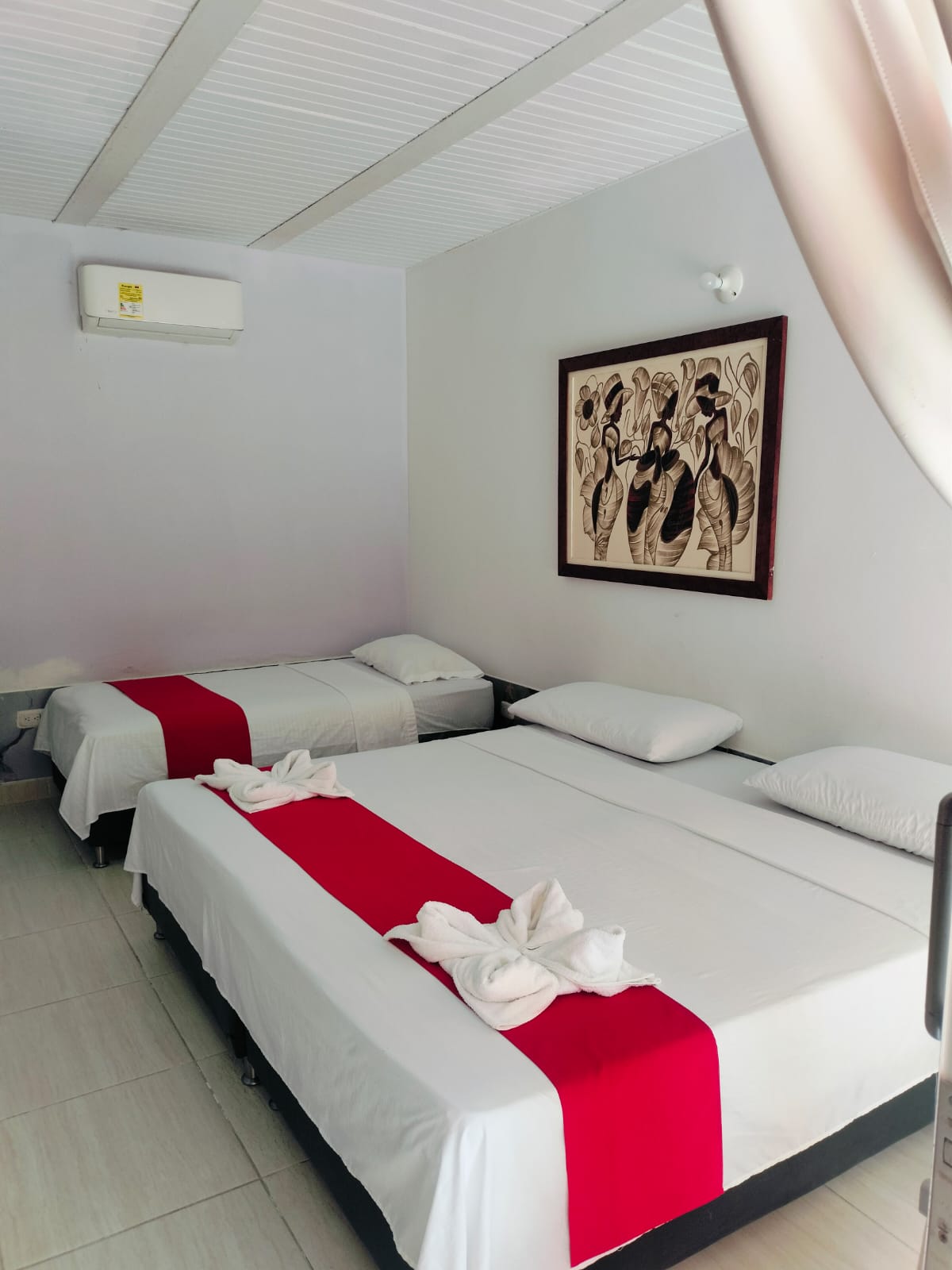 Interior cabaña glamping